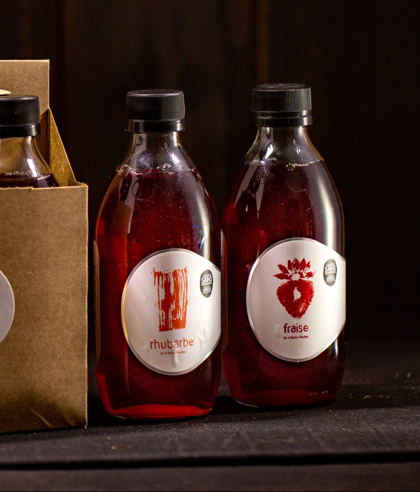 4X Guizou mélange fraise ET rhubarbe 330 mL