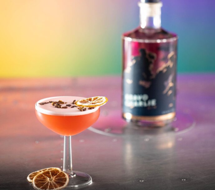 Cocktail Bravo Cherry avec gin Bravo Charlie ou Echo Fox Trot
