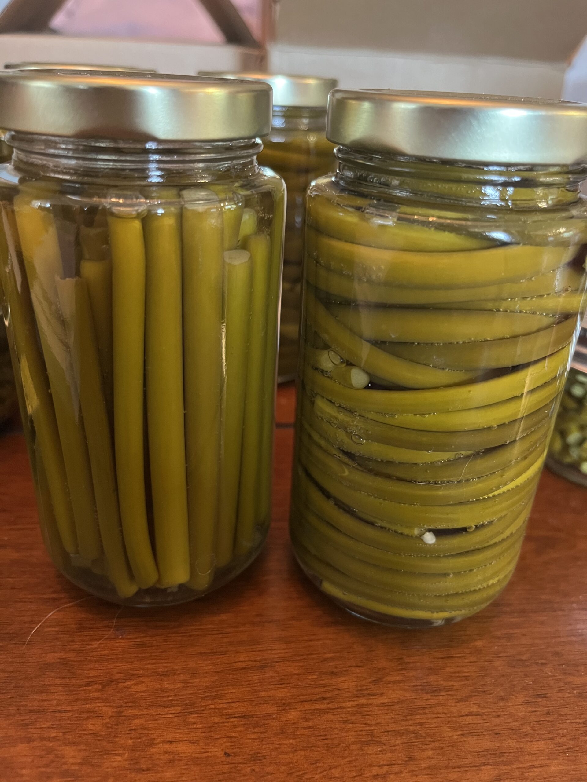 Fleur d'ail marinée