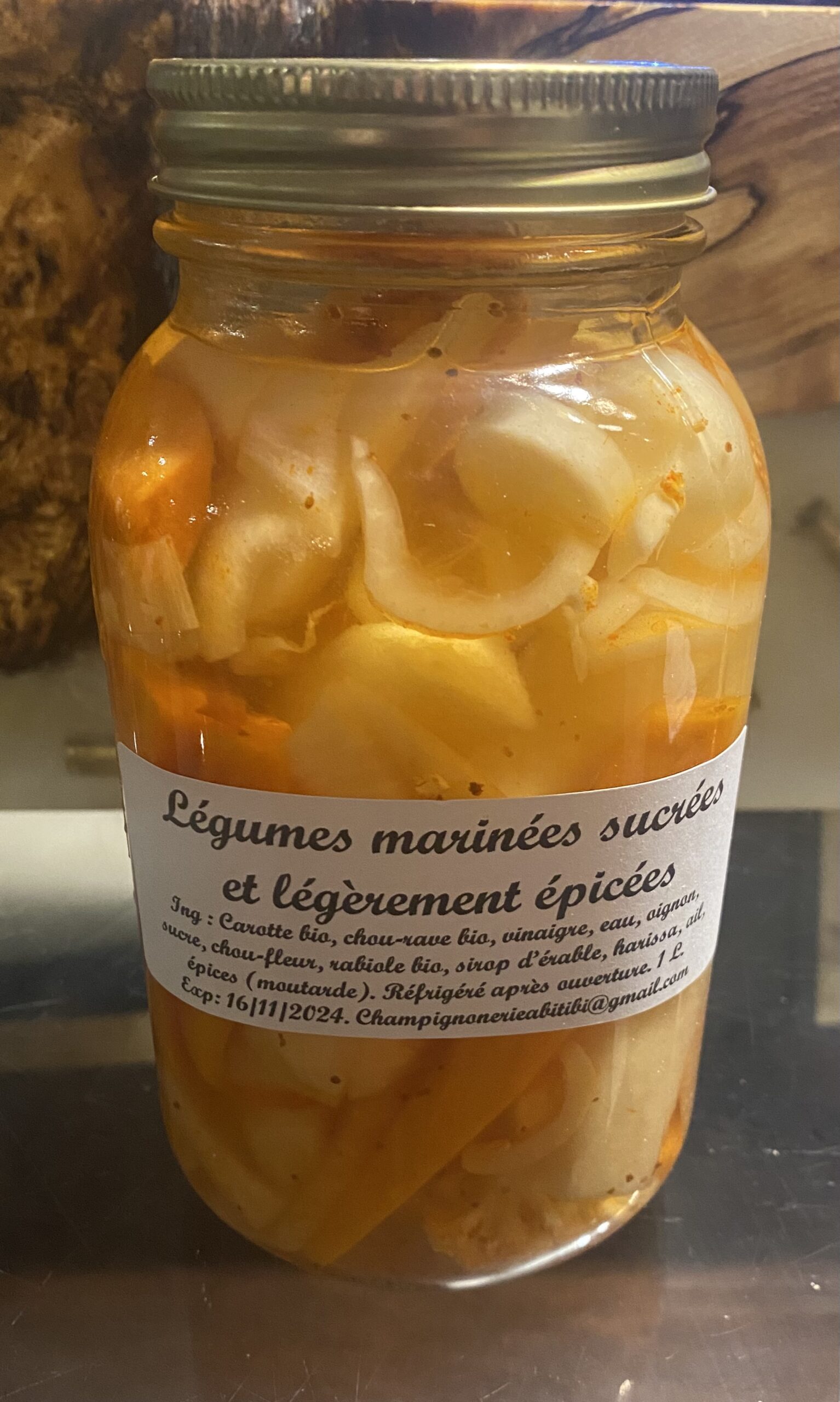 Légumes marinés sucrés et légèrement épicés, 946 ml