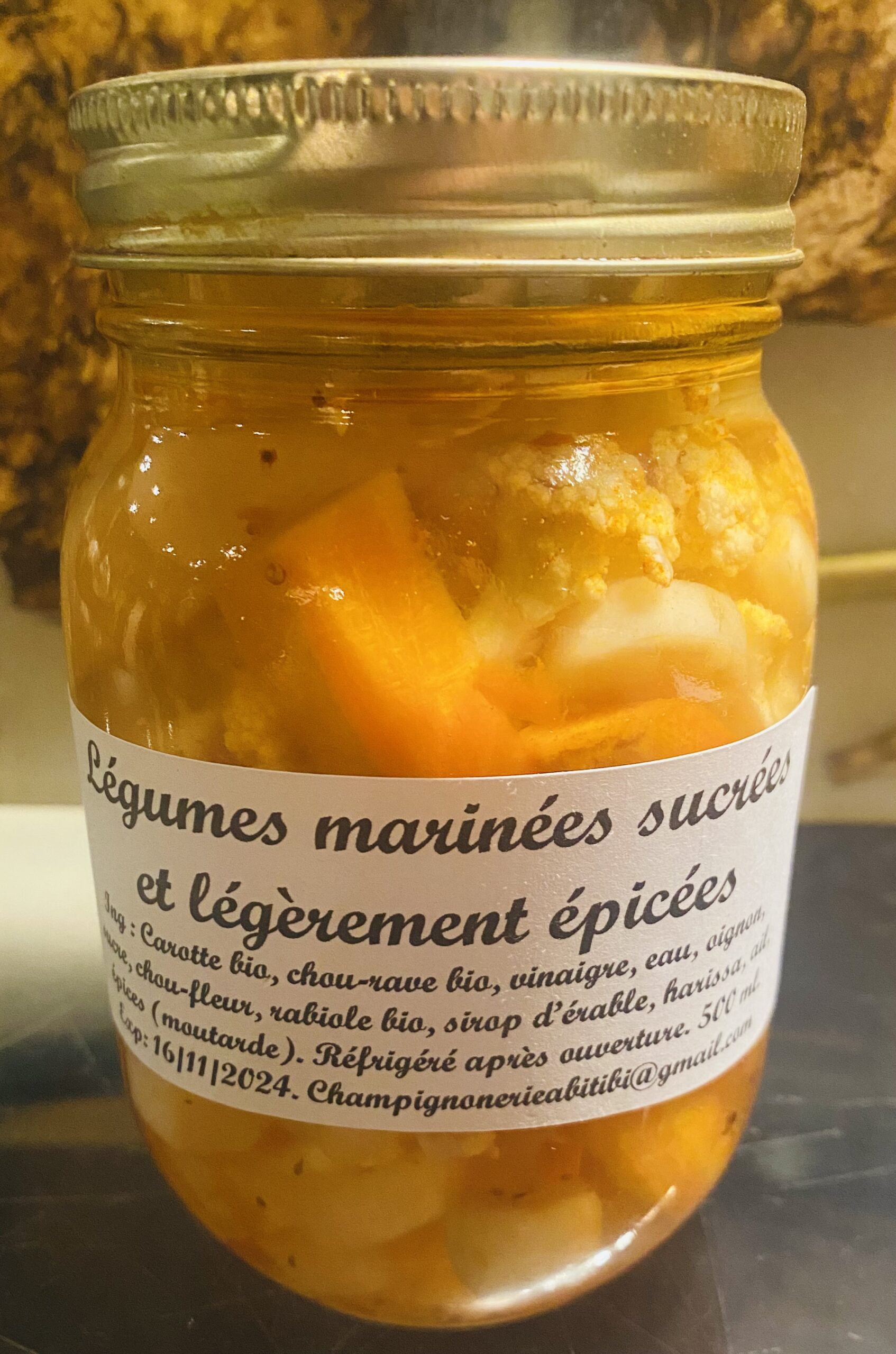 Légumes marinés sucrés et légèrement épicés 473 ml