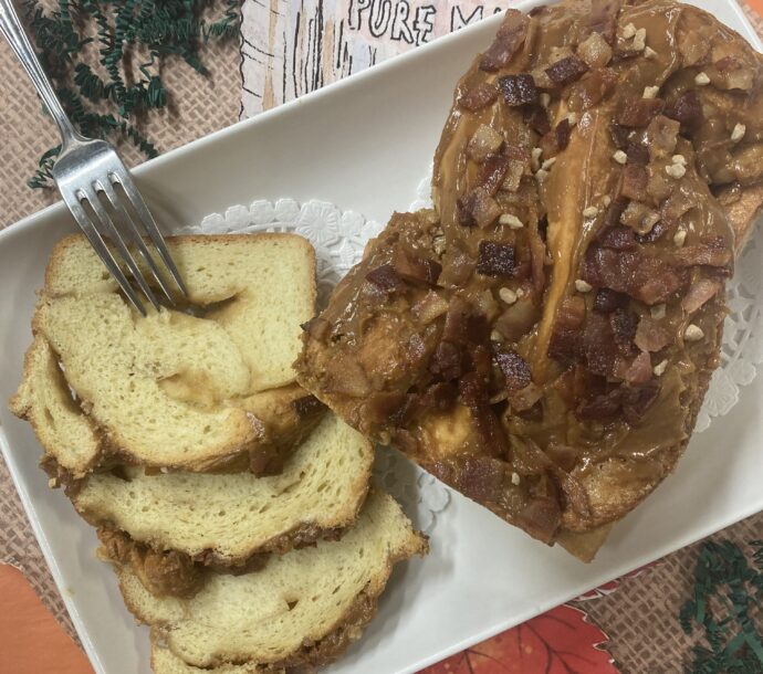 Babka (pain brioché tressé) érable et bacon