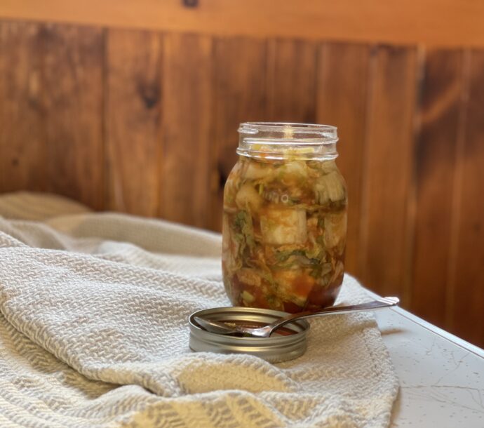 Bok choy style kimchi rapide