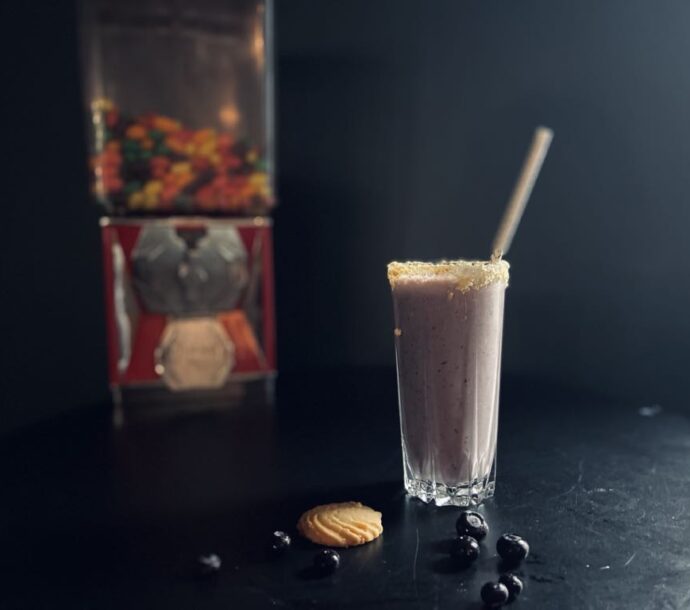Lait frappé aux bleuts et au chocolat