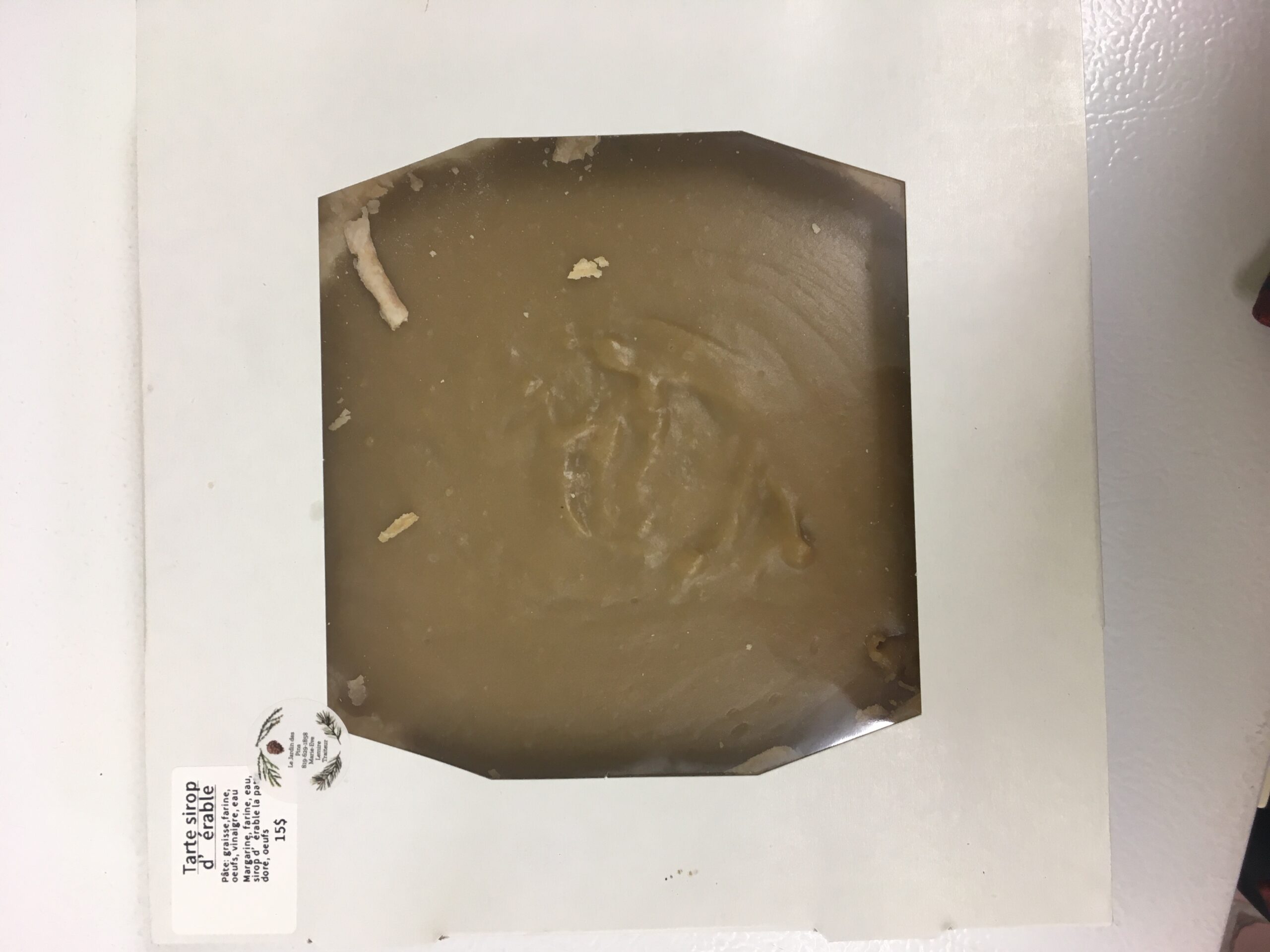 Tarte au sirop d'érable 9"