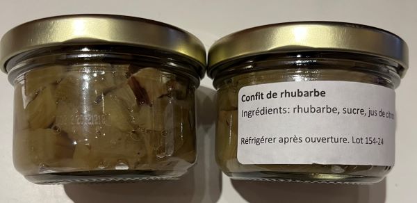Confit de rhubarbe (125 ml)