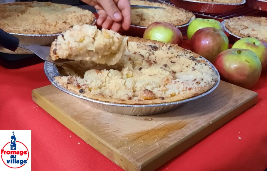 Tarte aux pommes et Cru du Clocher