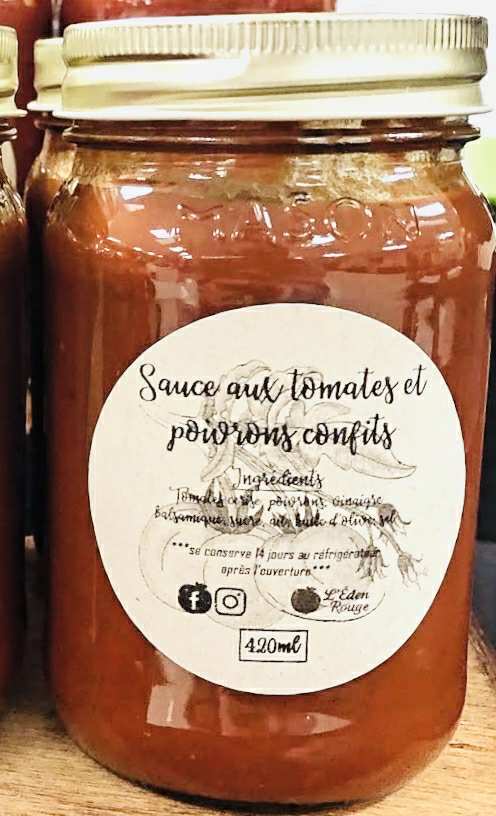 Sauce aux tomates et poivrons rôtis (420 ml)