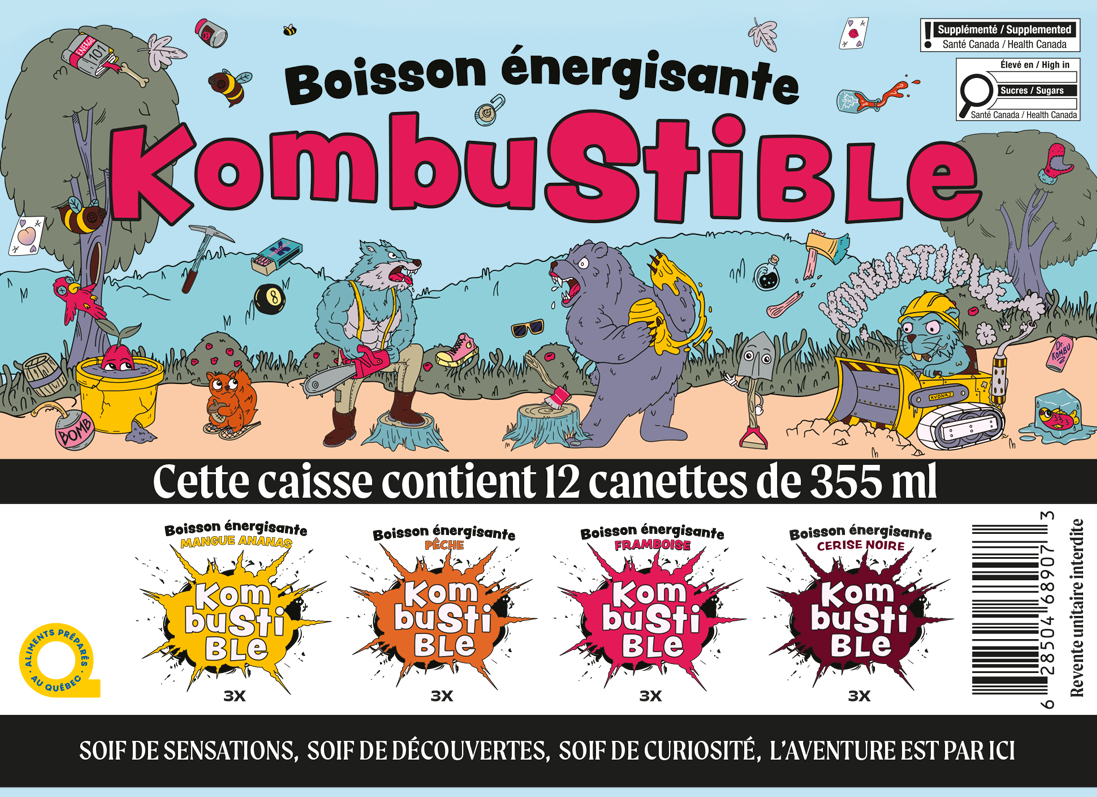 Kombustible caisse mixte de 12 - Saveurs mélangées