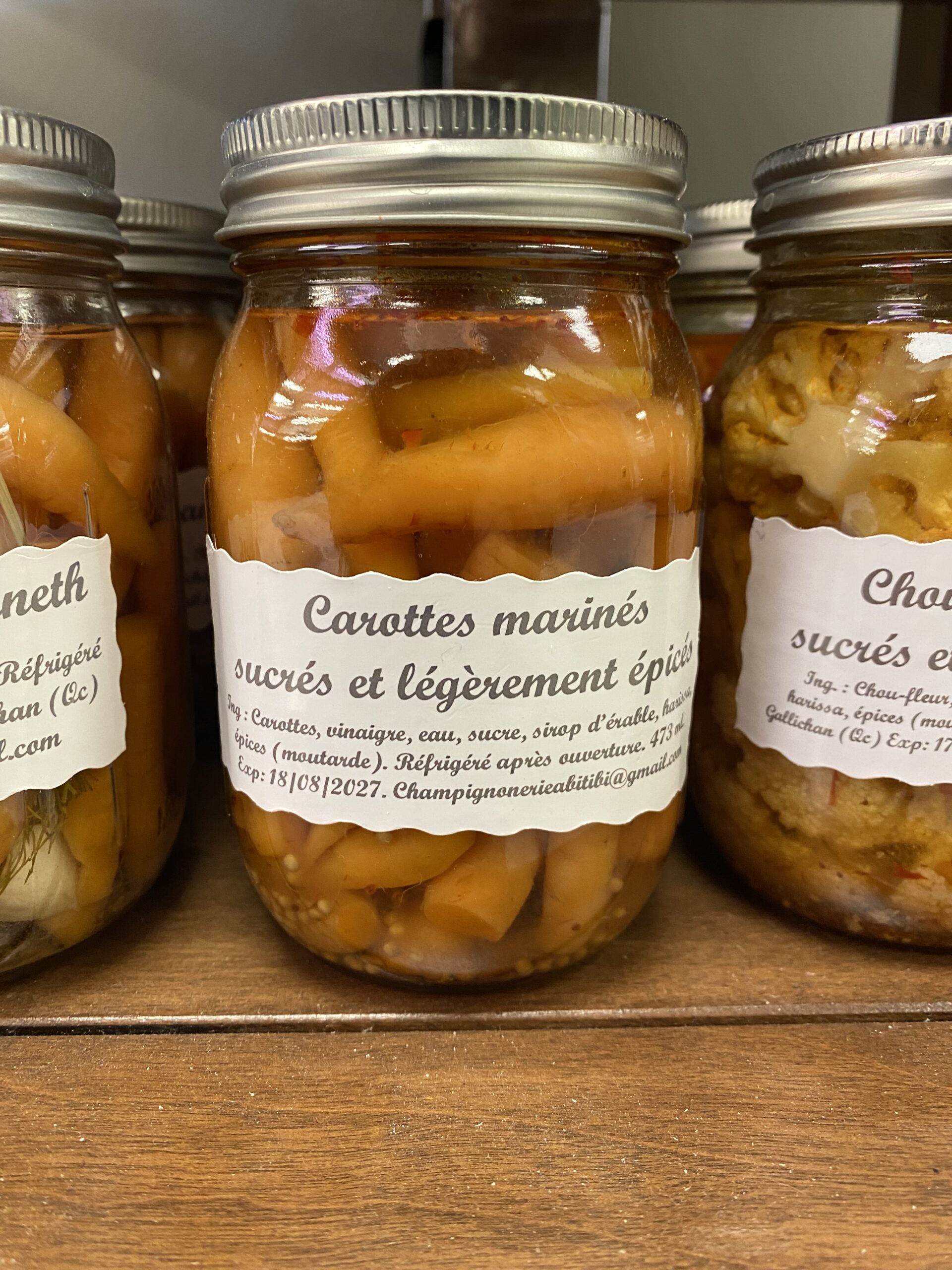 Carottes marinées sucrée et légèrement épicés